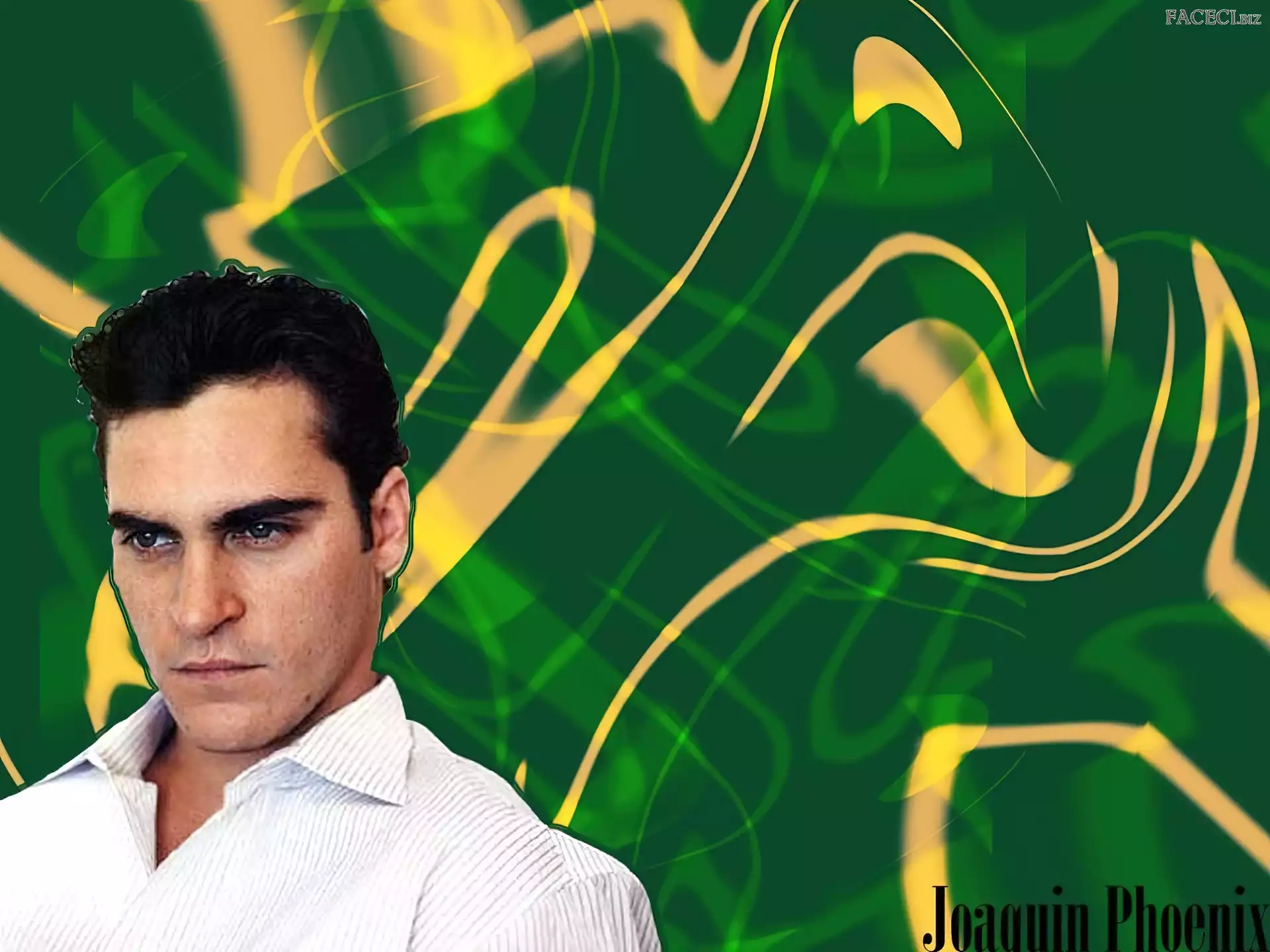 Joaquin Phoenix, biała koszula